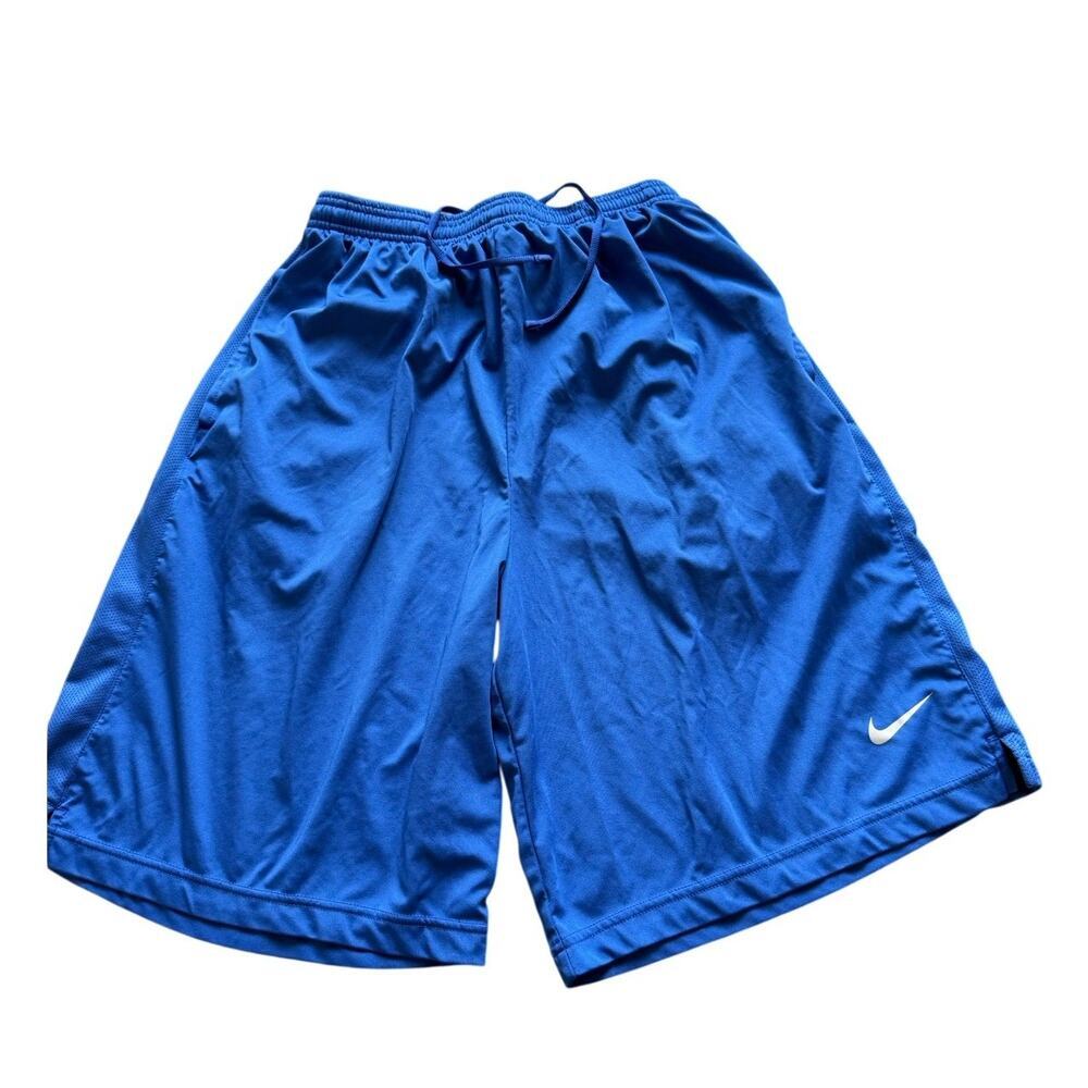 Nike Men's Dri-FIT Royal Blue Athletic Shorts, Size Medium, Drawstring Waist